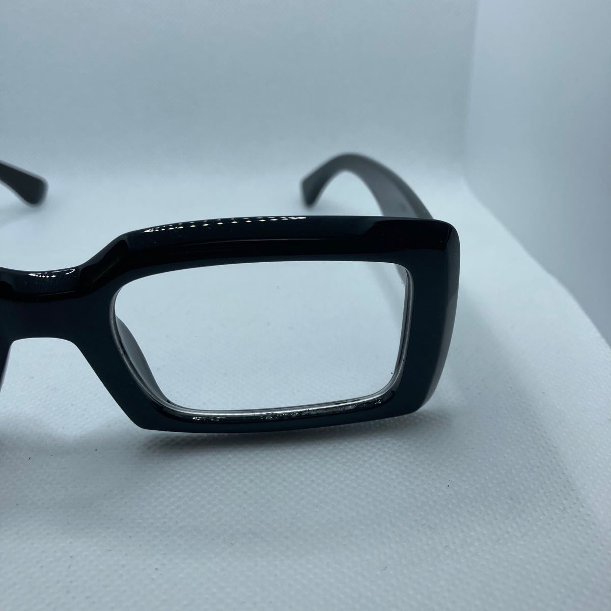 14平方ブラック太セルフレームUVサングラス眼鏡メガネ長方形レトロ
