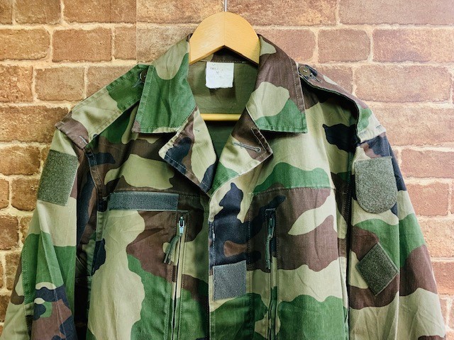 ★実寸ML/希少！80's90'sフランス軍ユーロヴィンテージ.F-2.迷彩.ショート丈ミリタリーJKT.ヨーロッパ古着.Vintage.カモフラ柄.アウトドア_画像1