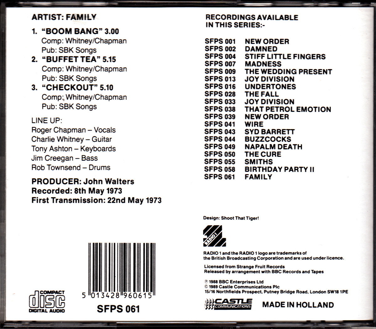 ★Family(ファミリー)：The Peel Sessions [輸入盤]/ブリティッシュ・ロック_画像3