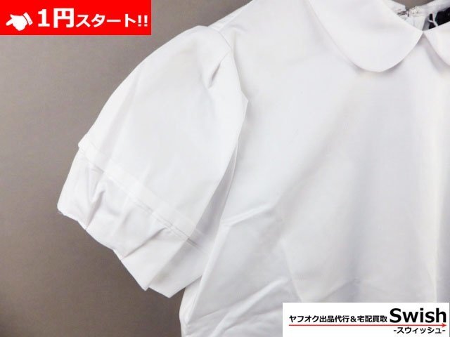 再追加販売 YOKO CHAN ヨーコチャン パフスリーブラウンドカラーシャツ
