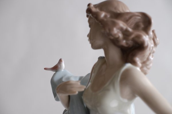 LLADRO リヤドロ 夏のセレナーデ フィギュリン 6193 女性 鳥 大型 箱付