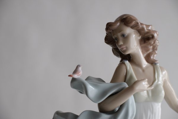 LLADRO リヤドロ 夏のセレナーデ フィギュリン 6193 女性 鳥 大型 箱付