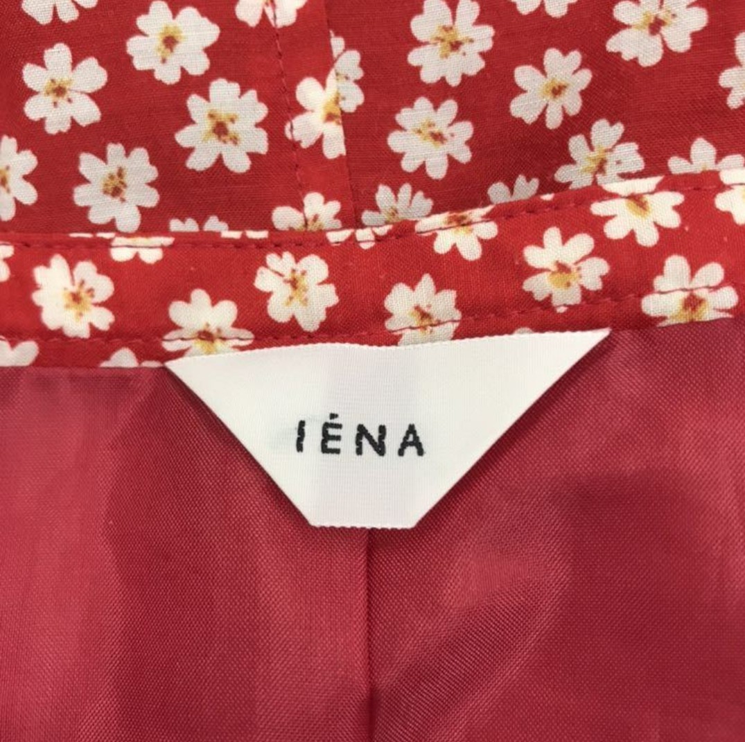 IENA イエナ レトロフラワースカート 花柄 フレア ロングスカート サイズ36 レッド