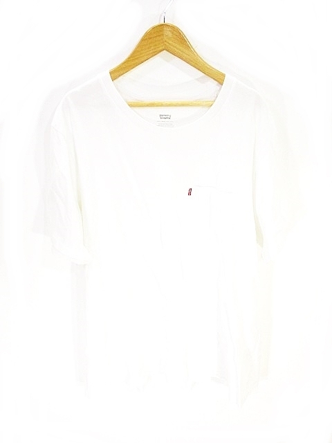 リーバイス Levi's Tシャツ カットソー 半袖 クルーネック 胸ポケット 白 ホワイト XL メンズ_画像1