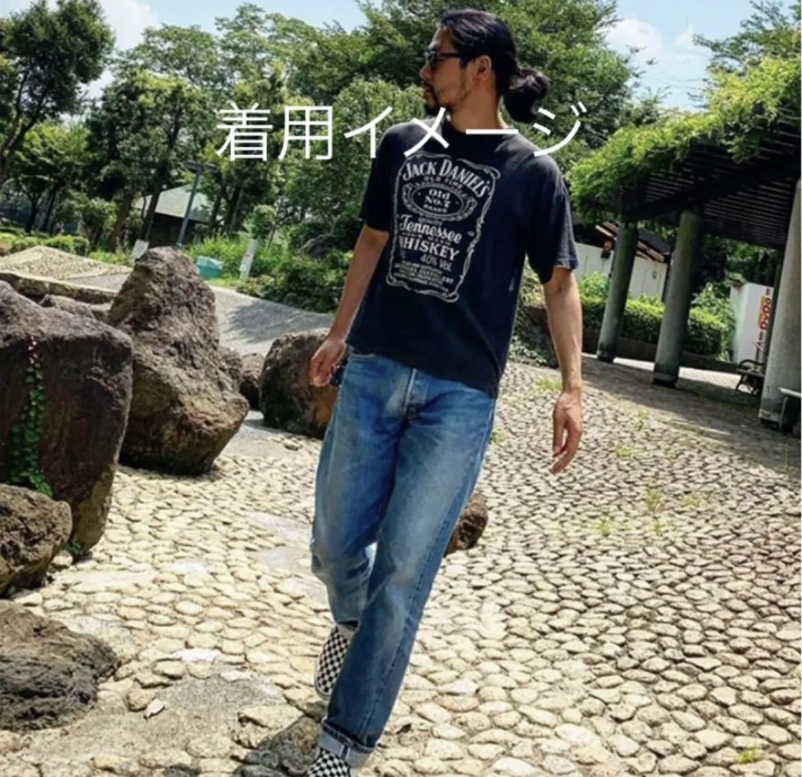 希少 良好 USA製 JACK DANIEL'S ジャックダニエル ロゴ TシャツL ALL