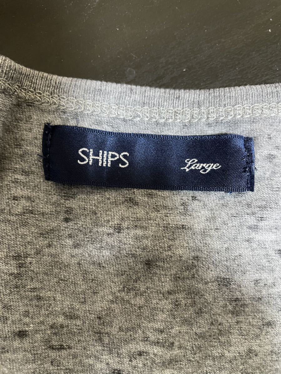 SHIPS　Tシャツ　ポケットT　シップス　グレー　美品