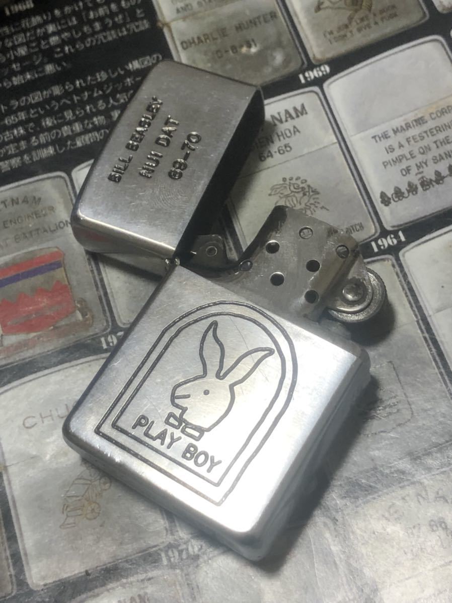 ベトナムZIPPO】本物 1968年製ベトナムジッポー「プレイボーイ