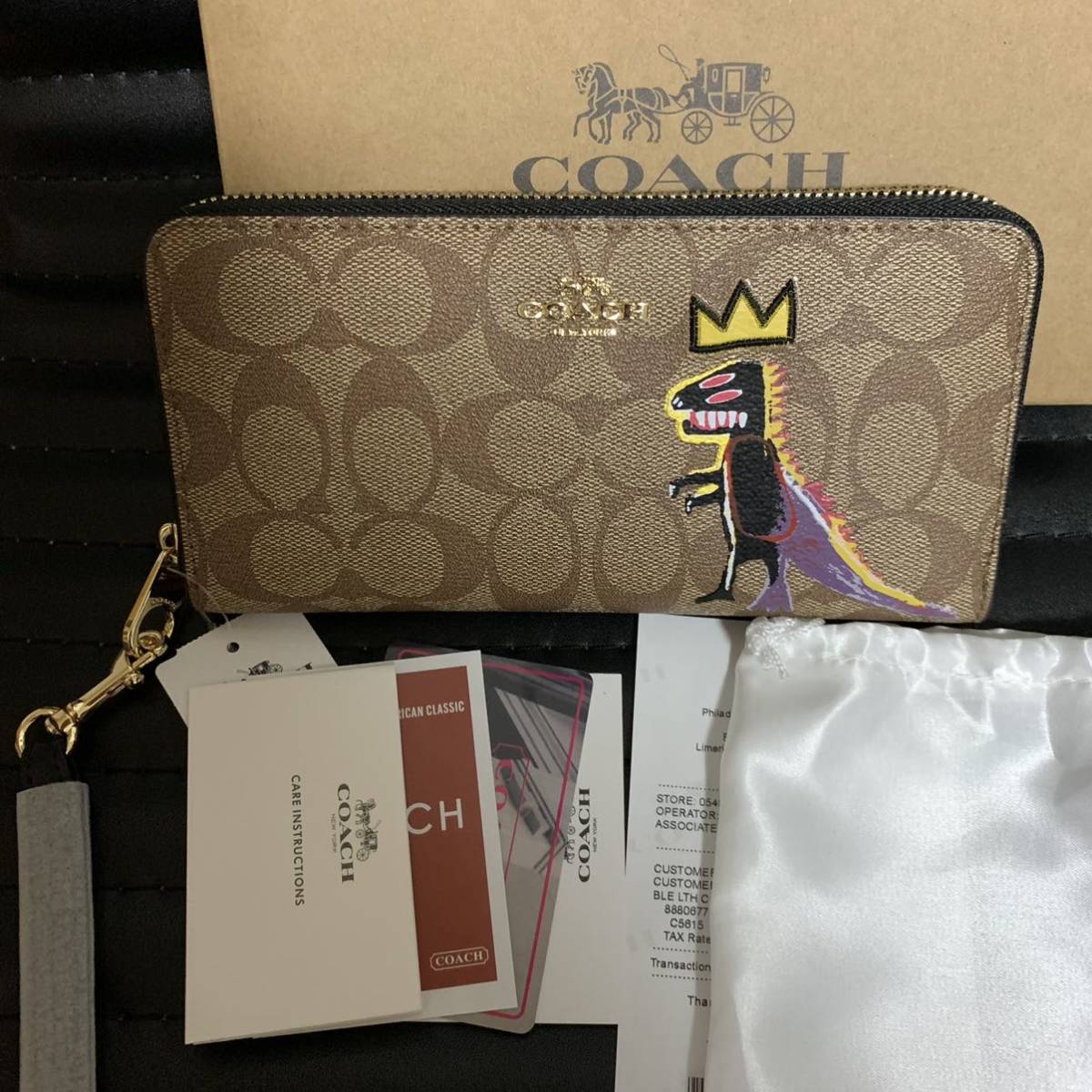 ☆コーチ バスキアコラボ 長財布 黒 COACH-