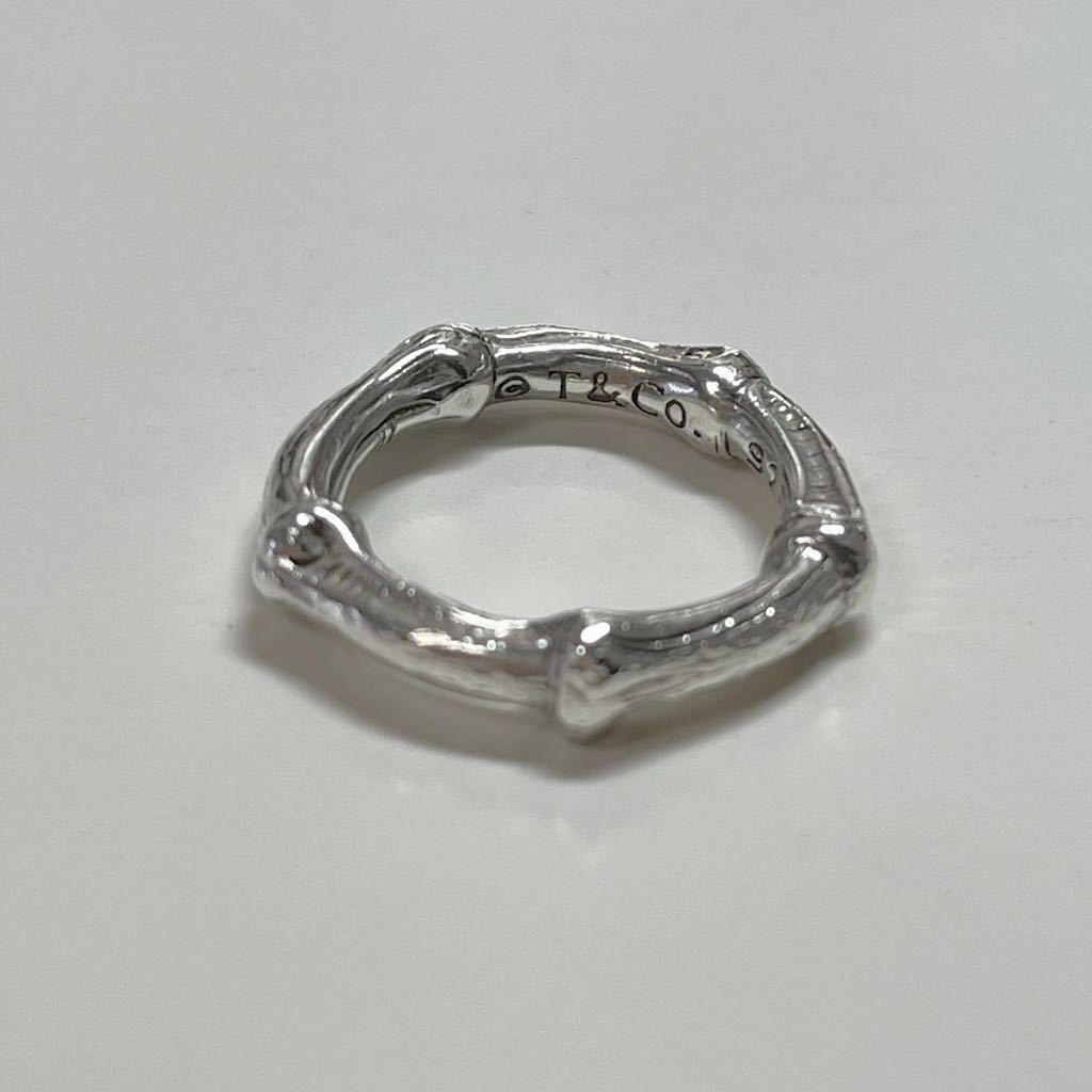 【送料無料】1996 Tiffany Bamboo RING 9号 TIFFANY&Co ティファニー バンブー リング 指輪 シルバー 925  born ボーン 竹 骨 vintage old