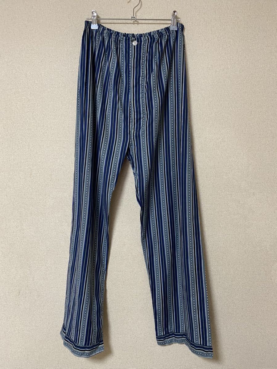 vintage euro cotton satin stripe pajama pants ヨーロッパ古着 ビンテージ パジャマパンツ サテンパンツ ストライプパンツ 60s 70s