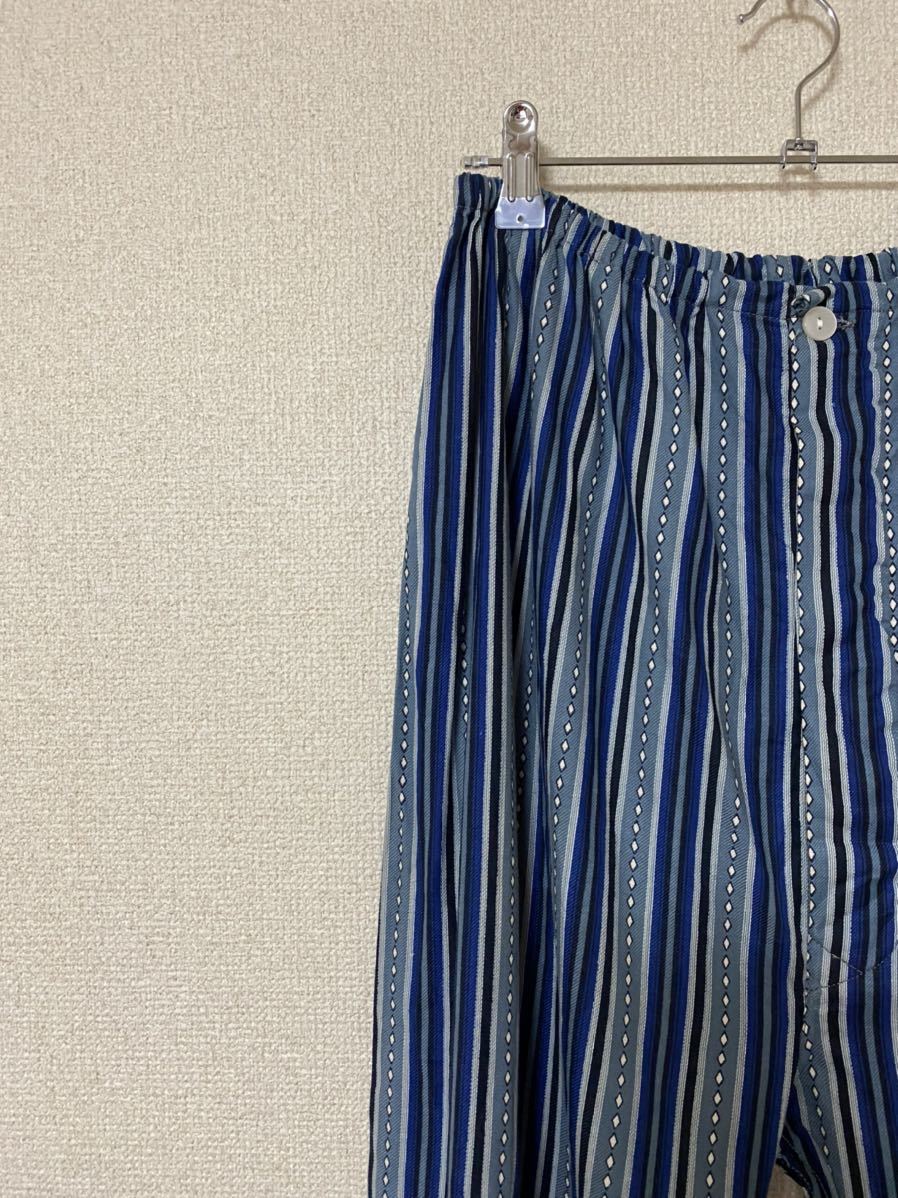 vintage euro cotton satin stripe pajama pants ヨーロッパ古着