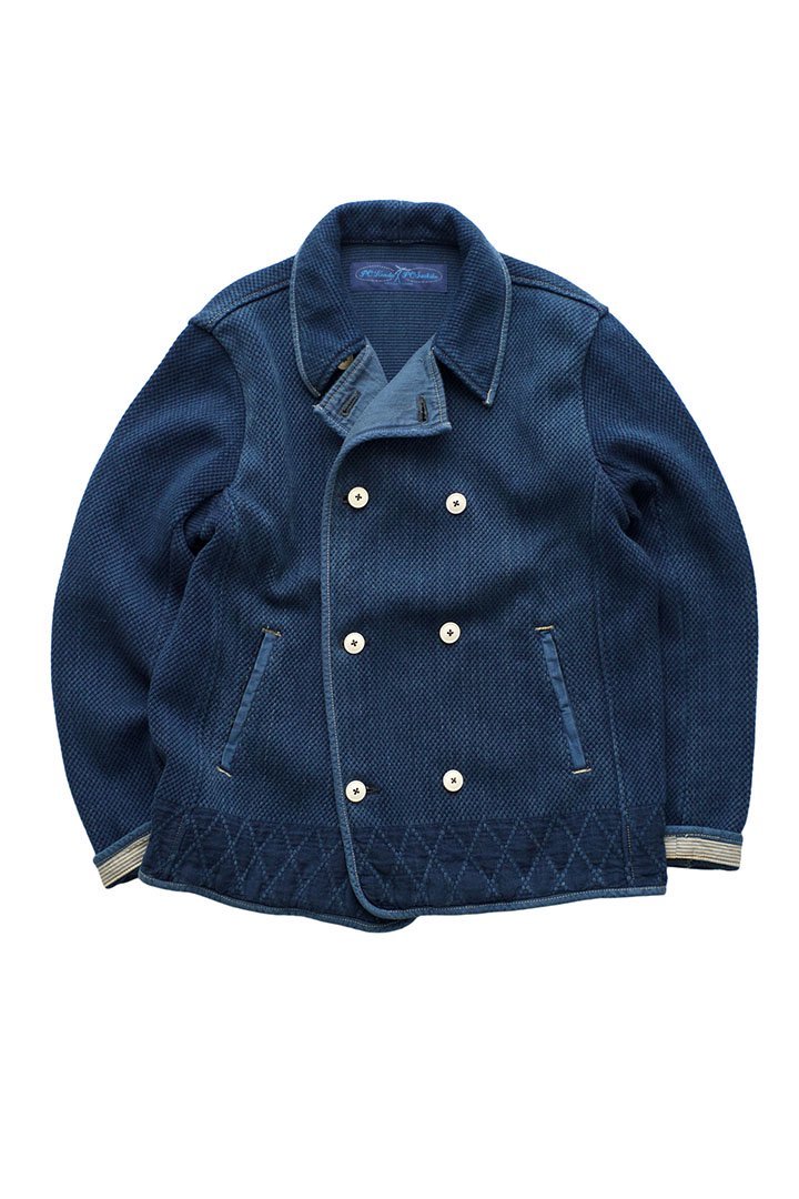 定価以下 ( L ) Porter Classic KENDO RIDERS JACKET INDIGO BLUE ポータークラシック ケンドー ダブル ライダース 剣道 刺し子 SASHIKO PC_商品イメージ（写真1-4）