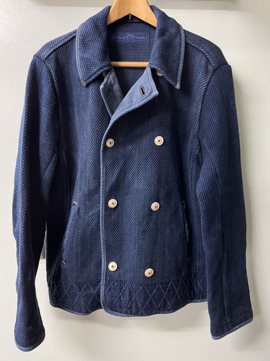 定価以下 ( L ) Porter Classic KENDO RIDERS JACKET INDIGO BLUE ポータークラシック ケンドー ダブル ライダース 剣道 刺し子 SASHIKO PC_画像6