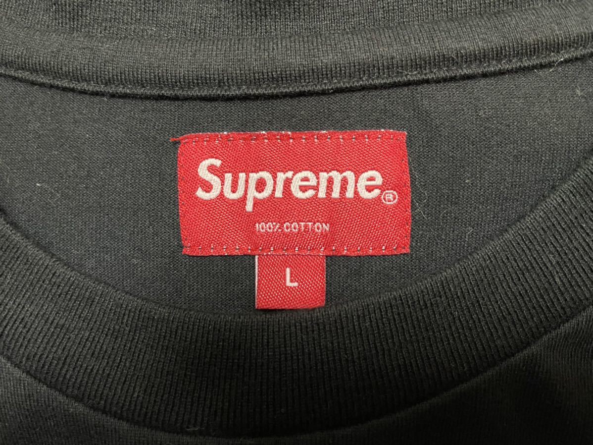 L Supreme Small Box Logo Tee 19SS Black Large シュプリーム スモール ボックスロゴ ボックス ロゴ Tシャツ 半袖 ブラック 黒 中古 ①