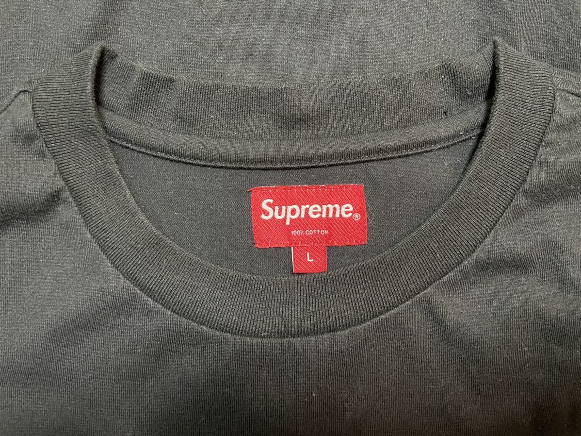 L Supreme Small Box Logo Tee 19SS Black Large シュプリーム スモール ボックスロゴ ボックス ロゴ Tシャツ 半袖 ブラック 黒 中古 ①