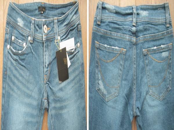  быстрое решение новый товар / Vigny / vi колено / стрейч Denim джинсы / оттенок голубого / 34 / сделано в Японии / franc доллар FRANDLE /