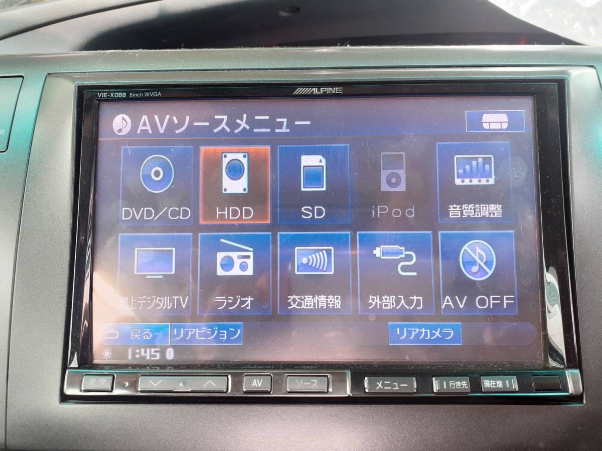アルパイン VIE-X088 地図データー 2010年 作動確認済み 215383