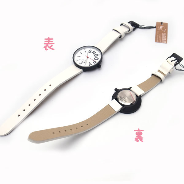 フィールドワーク 腕時計 アナログ スヌーピー ホワイト 革ベルト シンプル 刻印入り ファッション オシャレ かわいい プレゼント_画像6