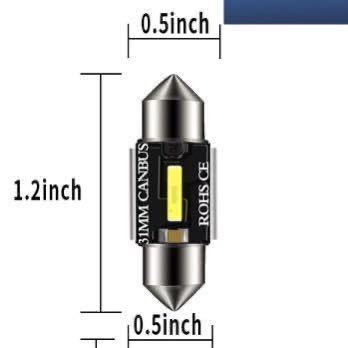 LED t10×31 csp 1860chip 12～24v 6500k LED ルームランプ　1個から、バラ売り！、_画像9