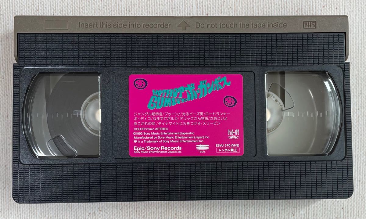 ボ・ガンボス BO GUMBOS ★ホットホットガンボ'92 フリーコンサート ミュージックビデオテープ