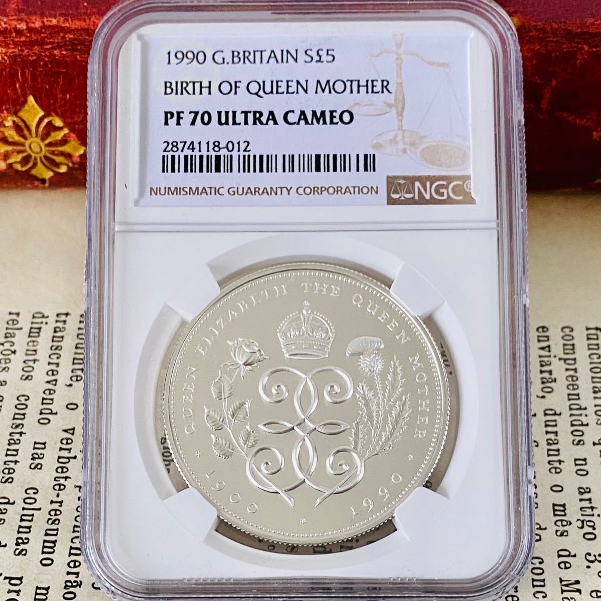NGC 最高鑑定 1990 PF70 ウルトラカメオ イギリス エリザベス女王