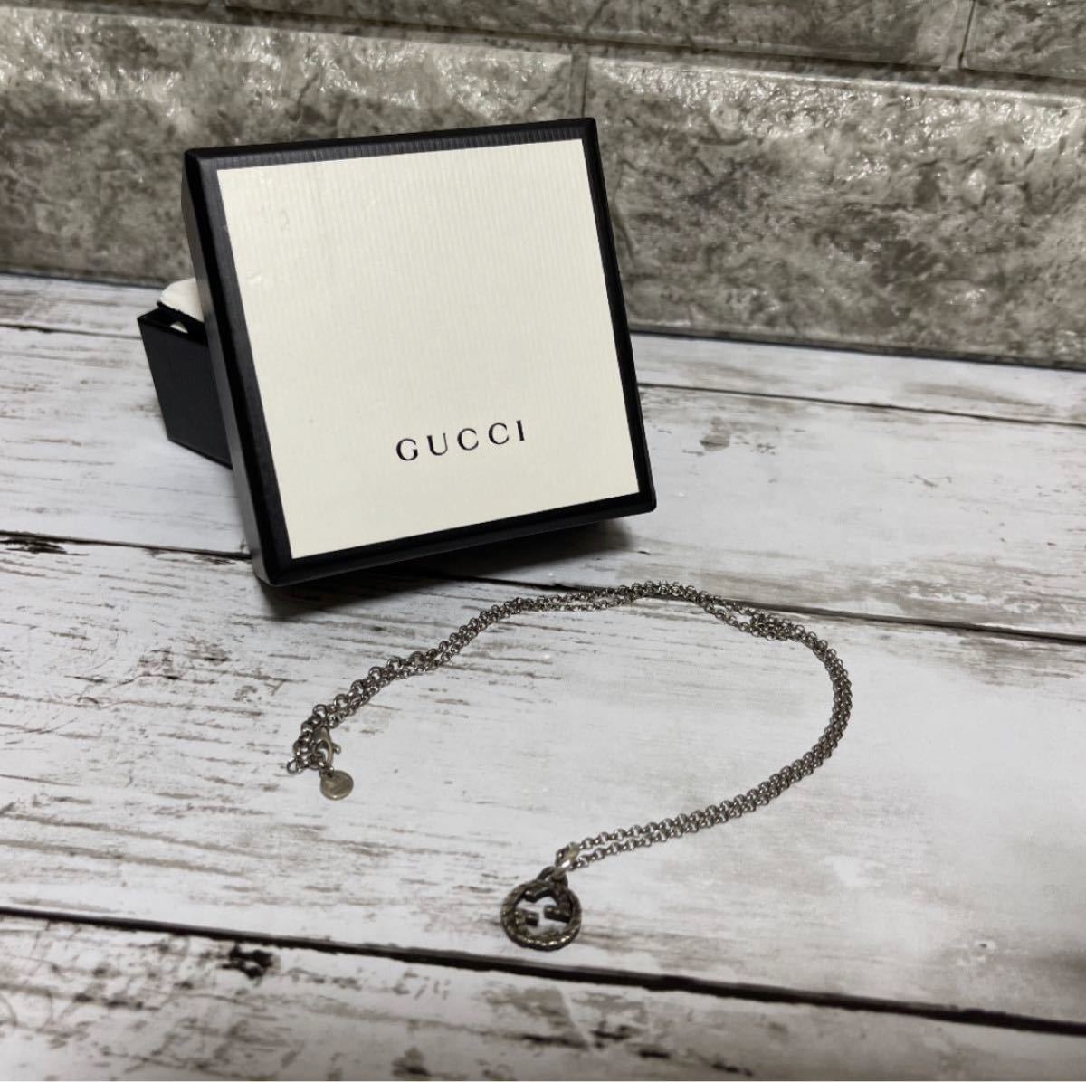 送料無料 GUCCI グッチ インターロッキングG アラベスク ネックレス