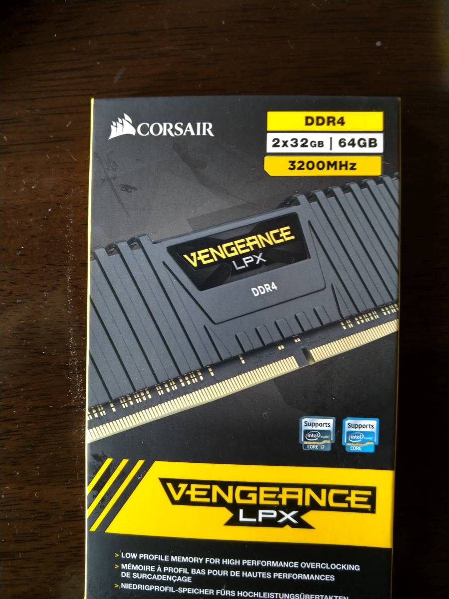 CORSAIR DDR4-3200MHz デスクトップPC用 メモリ Vengeance LPX シリーズ 64GB [32GB × 2枚]  CMK64GX4M2E3200C16