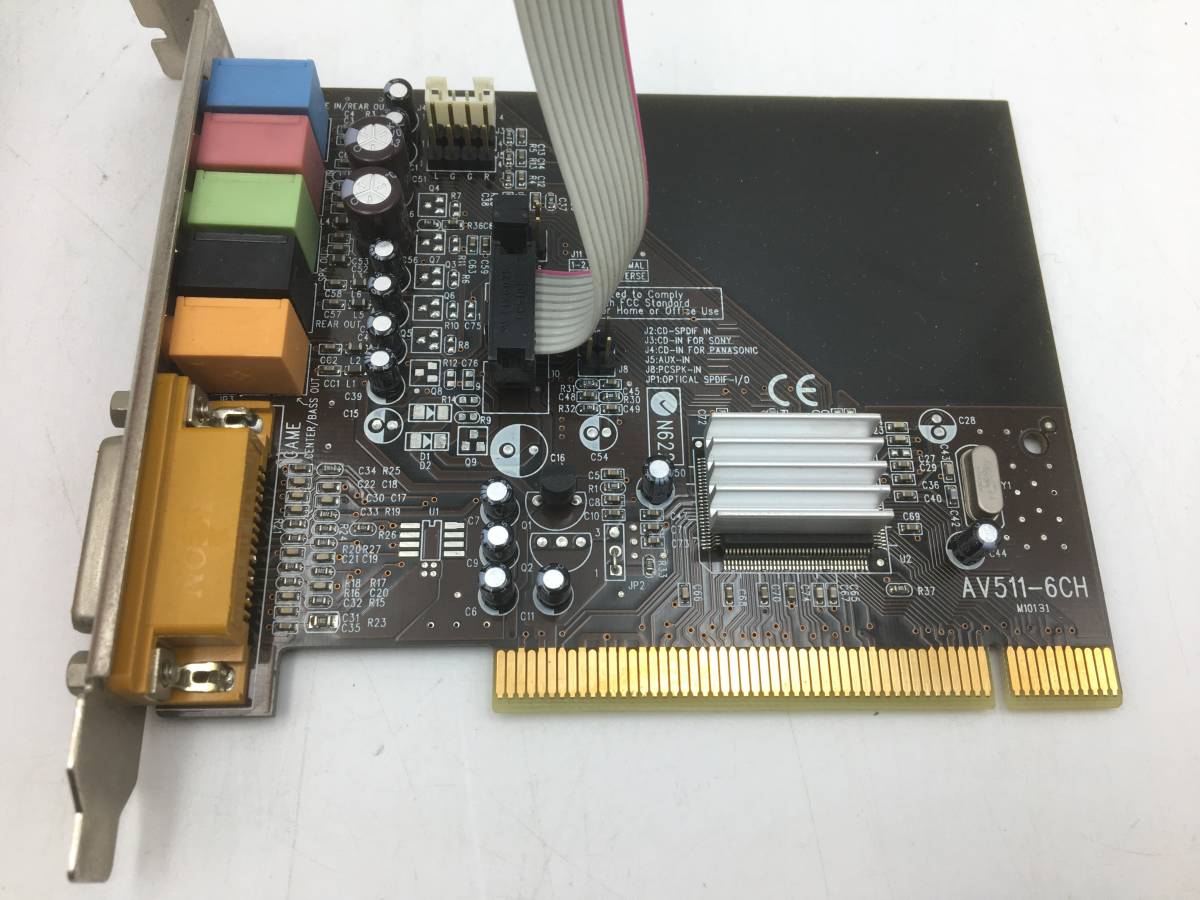 l【ジャンク】サウンドカード CMI8738/PCI-6ch-MX AV515M FRAC1241-1 付属ボード付き PCI_画像2