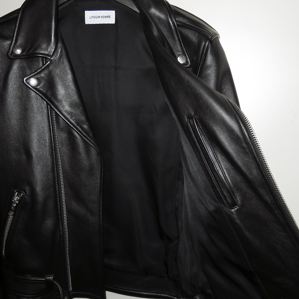 LITHIUM HOMME ram leather double rider's jacket 44 B goods regular price 125,000 jpy present goods LH22-0226 lithium Homme 