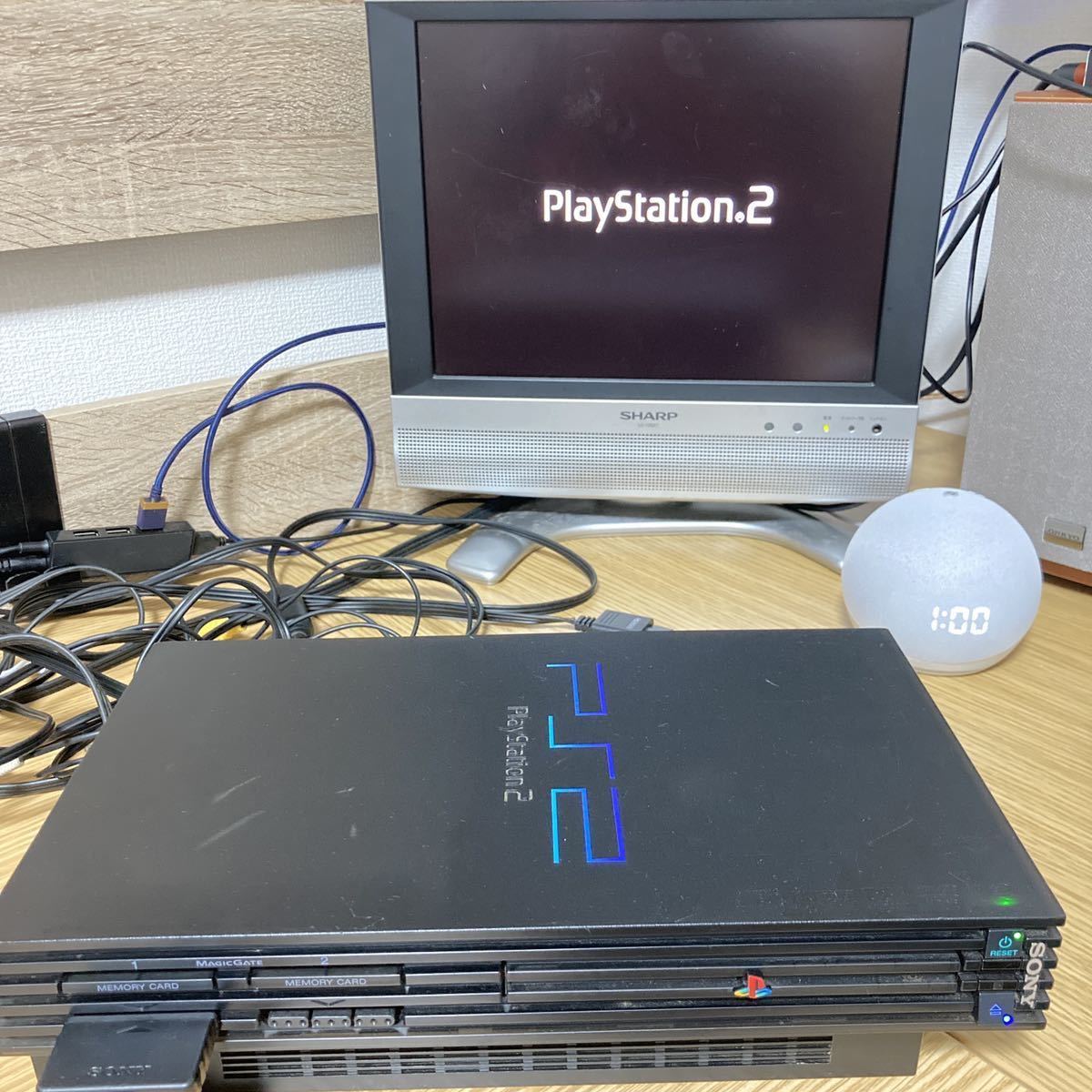 ★限定品★ 動作確認済み 箱つき PS2 本体セット プレステ2 プレイステーション2 PlayStation2 SCPH 50000 NB ミッドナイトブラック