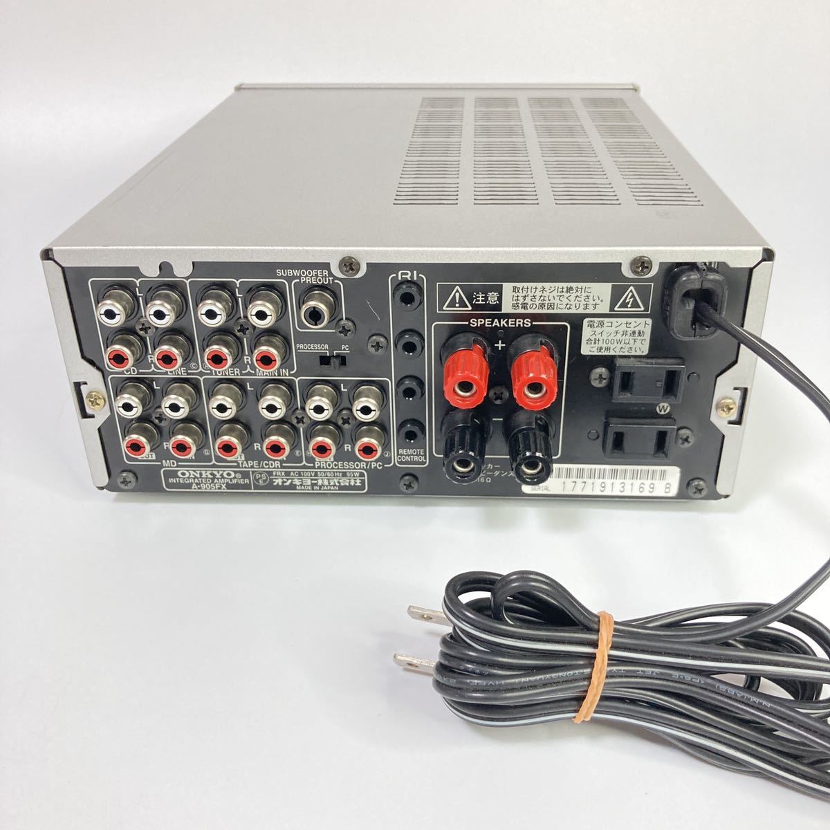 プリメインアンプ ONKYO A-905FX 音出し確認 ジャンク扱い プリメインアンプ ONKYO A-905FX 音出し確認 ジャンク扱い