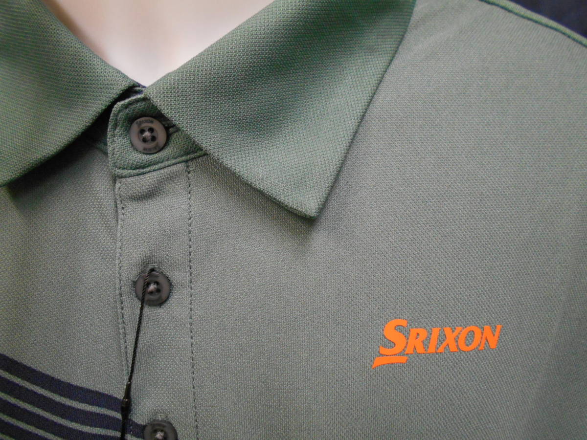 特価☆春夏NEW★3Lサイズ★ＳＲＩＸＯＮ（ＢＹデサント）★バイアスパネルプリント鹿の子シャツ【カーキ】の画像2