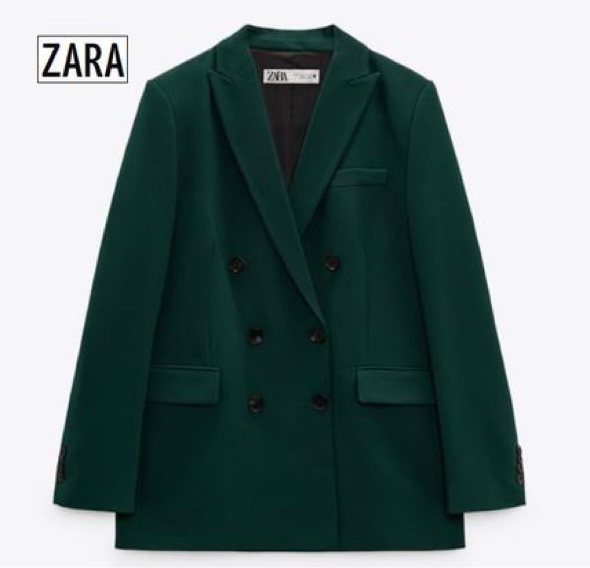 ZARA ザラ　テーラードジャケット　テーラードダブルブレストブレザー