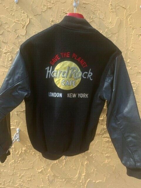 最大93％オフ Vintage 80s Hard Rock Cafe New York London Planet 3周年記念イベントが 即決 海外 Save S The Jacket