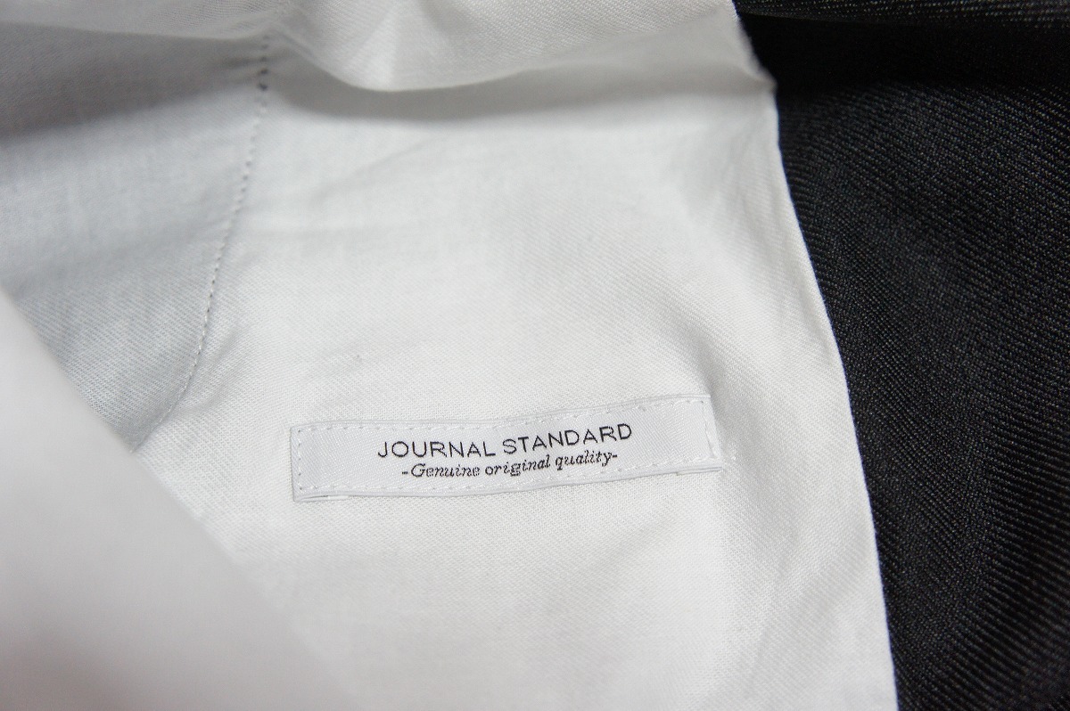 極美品 22SS JOURNAL STANDARD ジャーナルスタンダード カラー ポリエステル ２タック パンツ スラックス 黒 灰 サイズM 405M_画像7