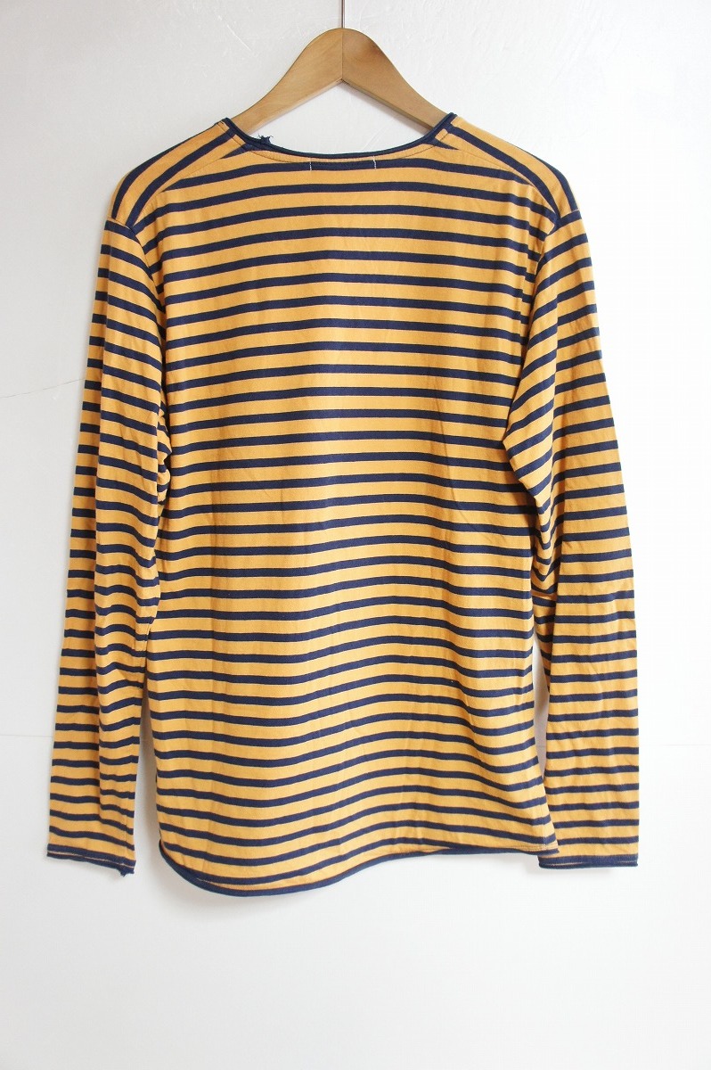 17SS nonnative ノンネイティブ MASTER TEE L/S COTTON JERSEY BORDER ボーダー ロングスリーブTシャツ カットソー サイズ0 COGNAC 405M_画像6