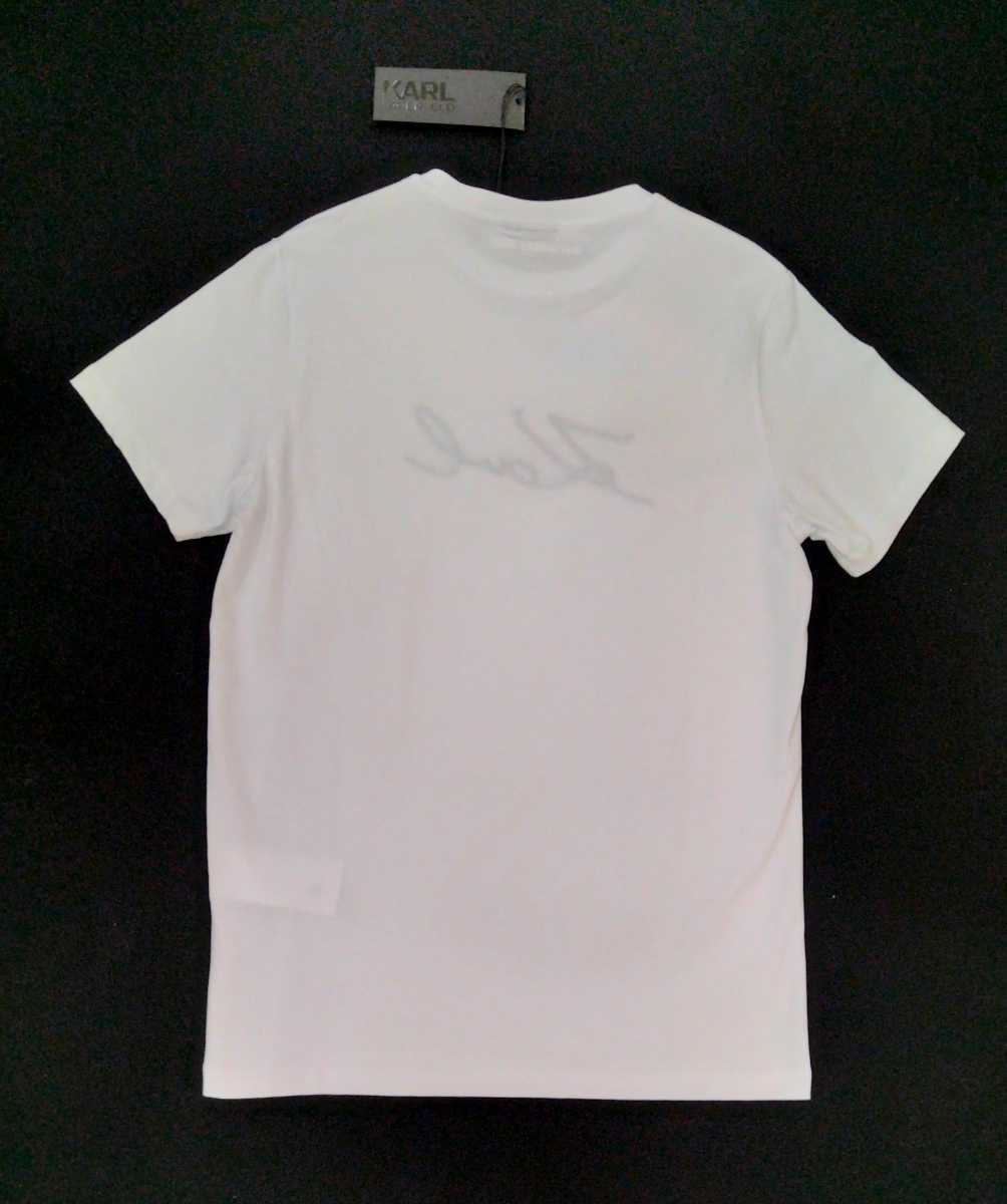 【SALE】 KARL LAGERFELD ロゴ刺繍・プリントTシャツ L ￥18,700 755053 カール・ラガーフェルド_画像4