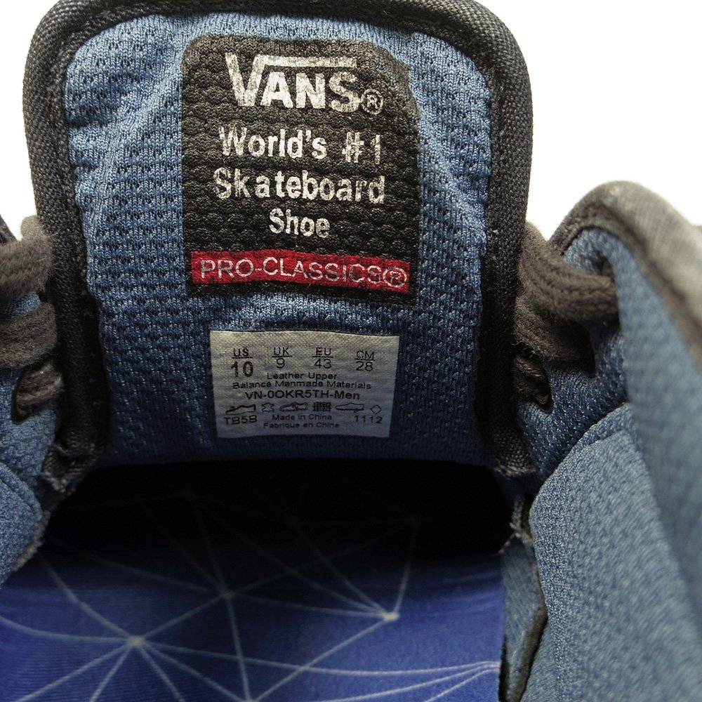 28cm表記　VANS PRO-CLASSICS SKATEBOARD SHOE　バンズ　プロ　クラシック　スニーカー　ミドルカット　スケボー　青　スケーター　/U5083_画像10