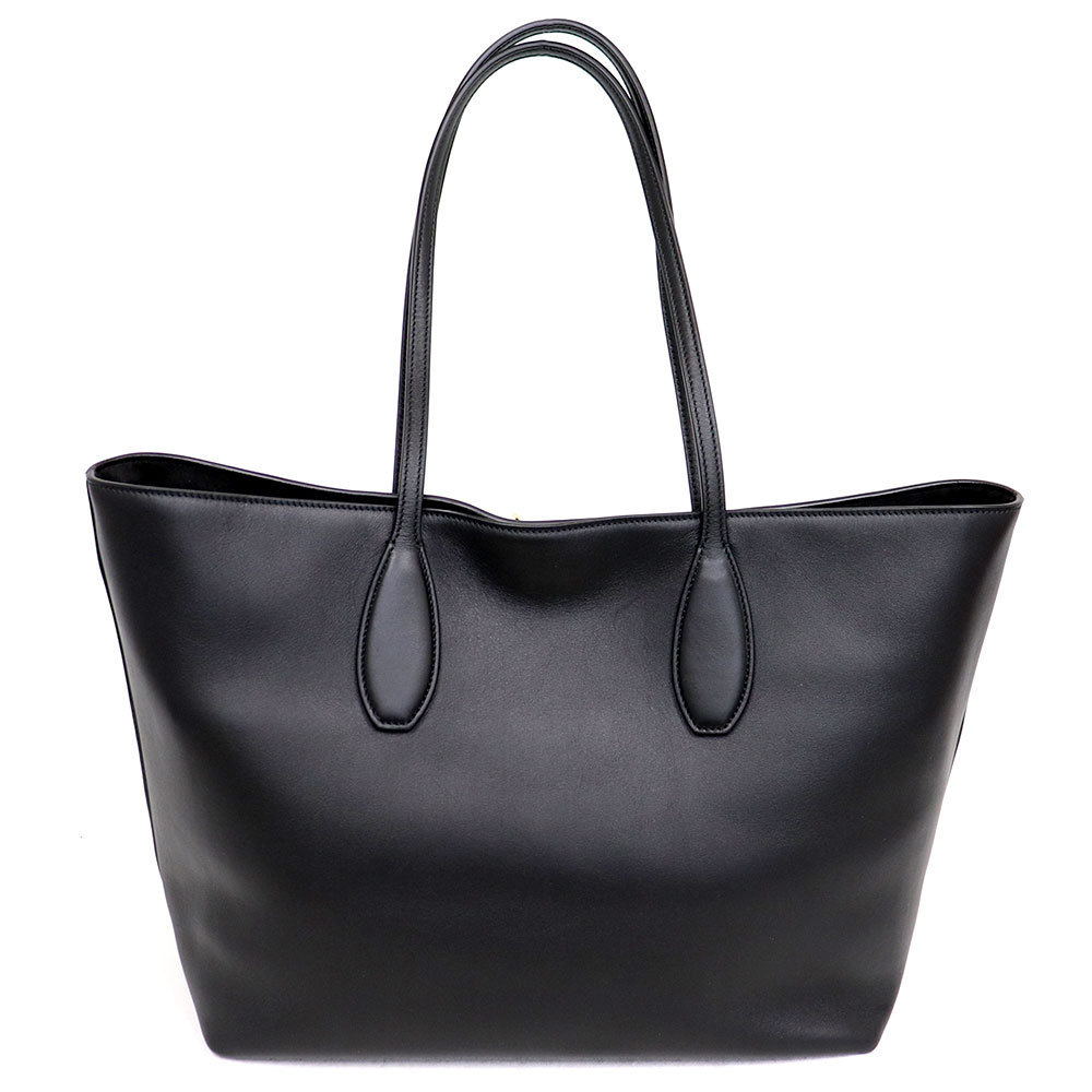 (美品)フェラガモ FERRAGAMO トートバッグ ガンチーニ AU-21 H655 ブラック レザー ポーチ付き 8240_画像2