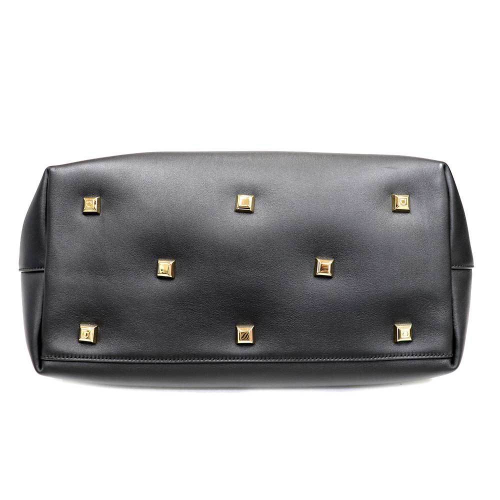 (美品)フェラガモ FERRAGAMO トートバッグ ガンチーニ AU-21 H655 ブラック レザー ポーチ付き 8240_画像3