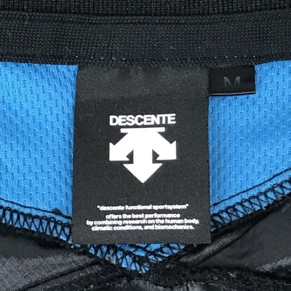 DESCENTE/デサント★ナイロン製/半袖Tシャツ/プルオーバー/プラクティスシャツ【メンズM/黒/ブラック】ピステ◆BG431_画像5