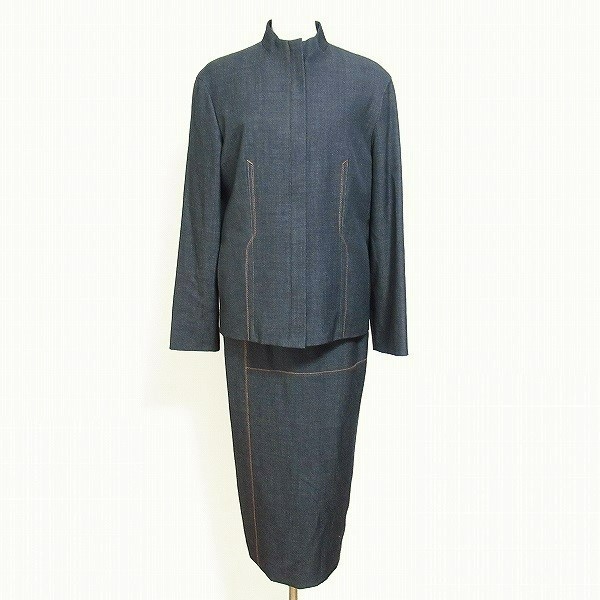#wnc クリッツィア EVEX by KRIZIA スカートスーツ 40 ライナー付き 中綿 ジップアップ レディース [734472]_画像1