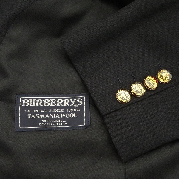 #anc Burberry BURBERRY jacket dark blue 2B gold button men's [730099]