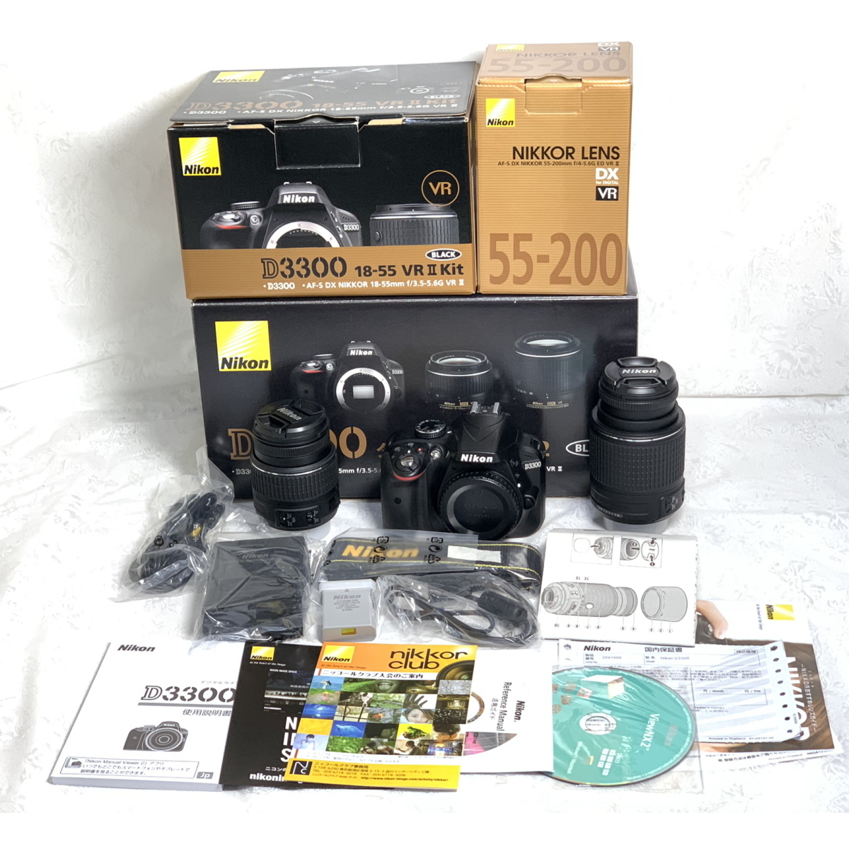 正規品格安】 Nikon D3300 ダブルズームキット (接写リング込) 1lcZI