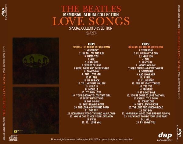 [6CD+3DVD] The Beatles / Yesterday and Today, Love Songs, Rock 'N Roll Music - MEMORIAL ALBUM COLLECTION ビートルズ_画像4