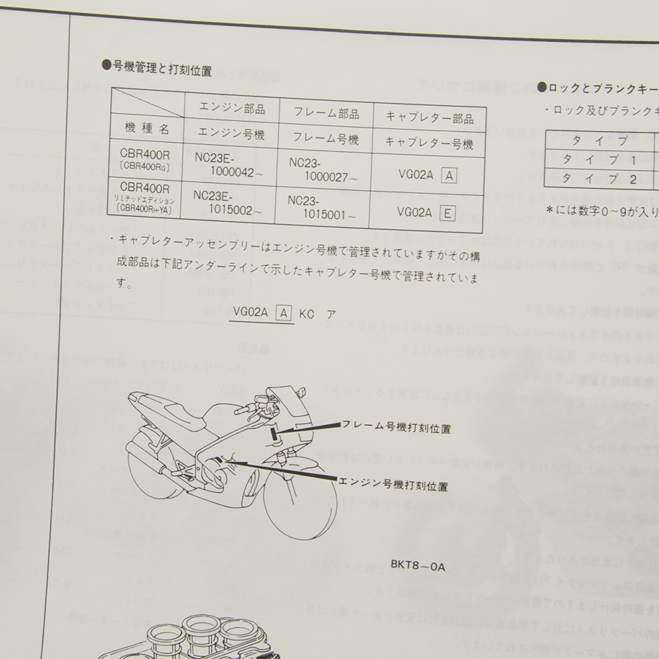 3版CBR400R/リミテッドエディション/パーツリストNC23-100/101ネコポス便無料_画像3