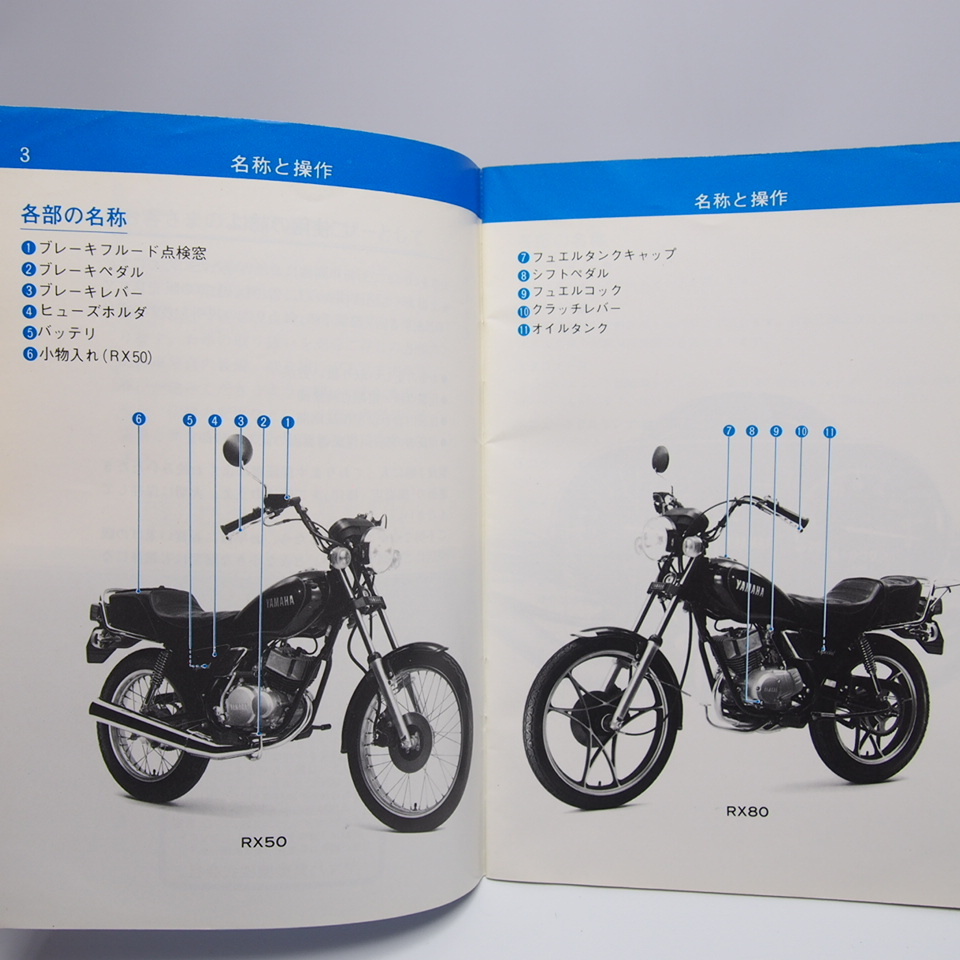 ネコポス送料無料RX50/RX80スペシャル4U5/5L6取扱説明書1981年12月発行ヤマハ配線図有_画像2