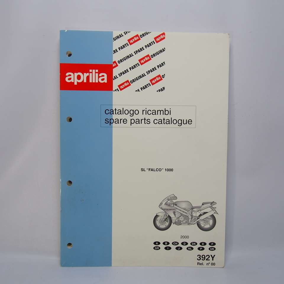 未使用品!!Apriliaアプリリア.SL1000.FALCO/スペアパーツカタログ.パーツリスト.2か国語/392Y即決.送料無料.ファルコ.2000._画像1