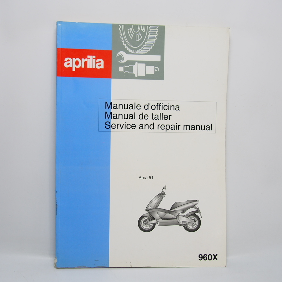 即決.送料無料.Aprilia.アプリリアArea51.エリア51.サービス＆リペアマニュアル.メンテナンス.整備.960X.3か国語.伊西英語.配線図あり_画像1