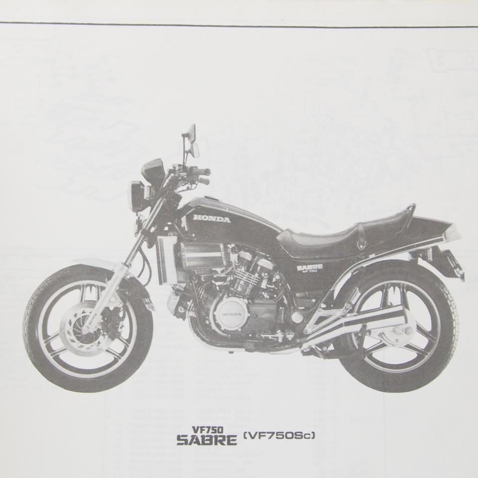 2版SABREセイバーVF750パーツリストRC07ネコポス無料_画像2